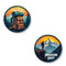 peaks and go  mountain quest stylish metal pin badges for bags jackets  caps pair of 2