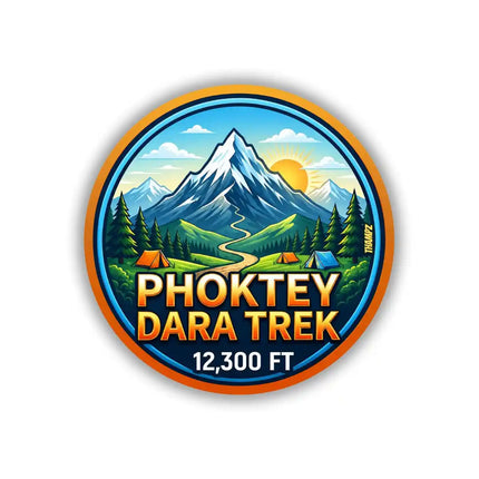 Phoktey Dara Trek Mountain Camping Pin Badge – Adventure Travel Souvenir