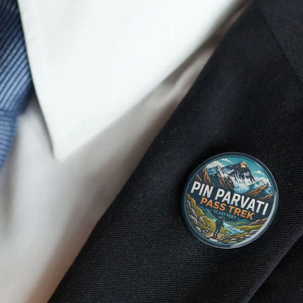 Pin Parvati Pass Trek Glacier Pin Badge – Himalayan Travel Souvenir