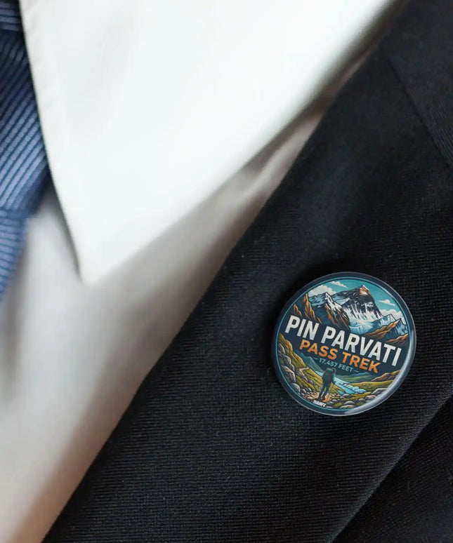 Pin Parvati Pass Trek Glacier Pin Badge – Himalayan Travel Souvenir