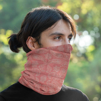Pink Paisley Seamless Unisex Bandana