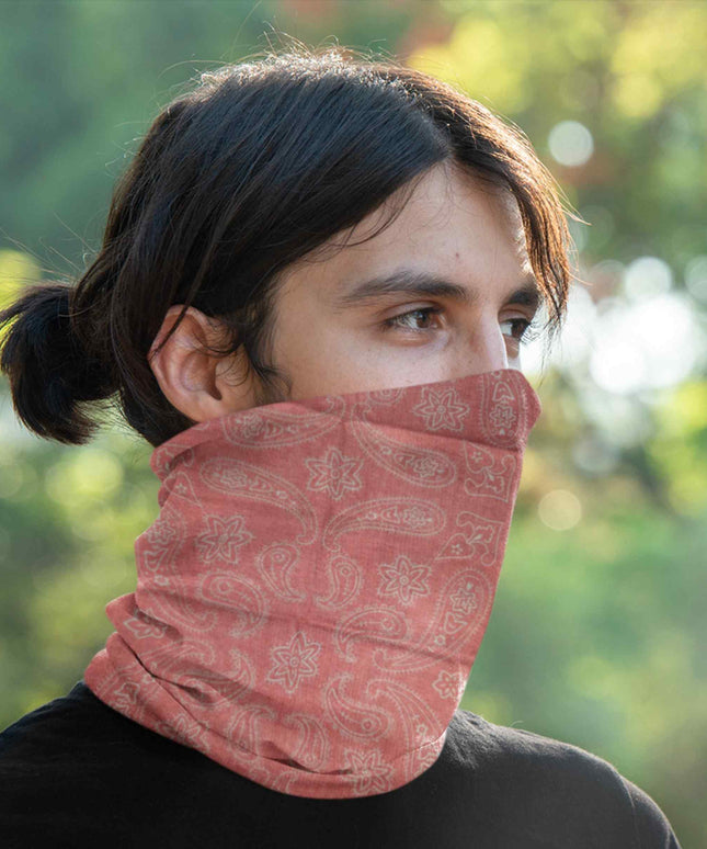 Pink Paisley Seamless Unisex Bandana