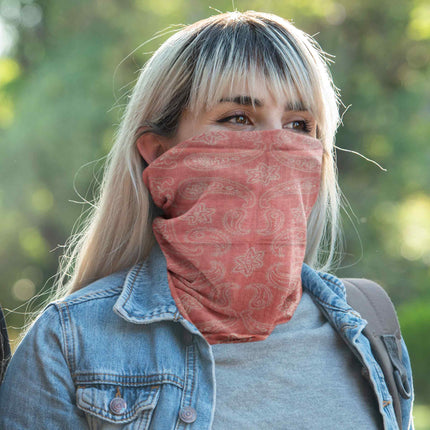 Pink Paisley Seamless Unisex Bandana