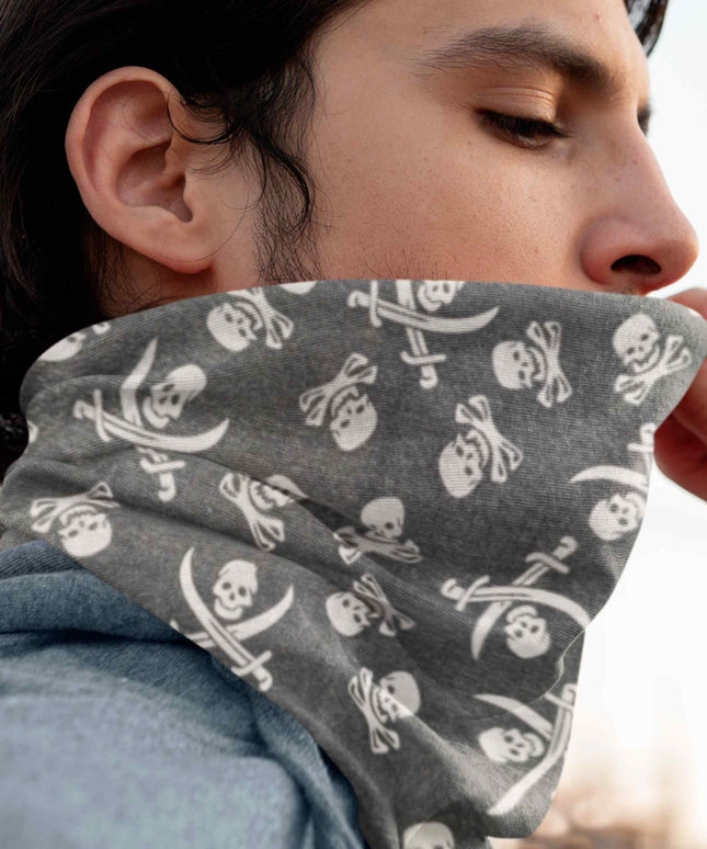 Pirate Skull Print Seamless Unisex Bandana