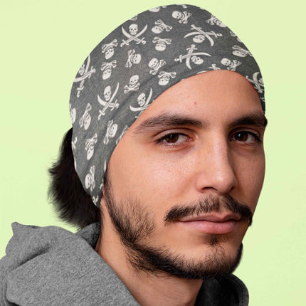 Pirate Skull Print Seamless Unisex Bandana
