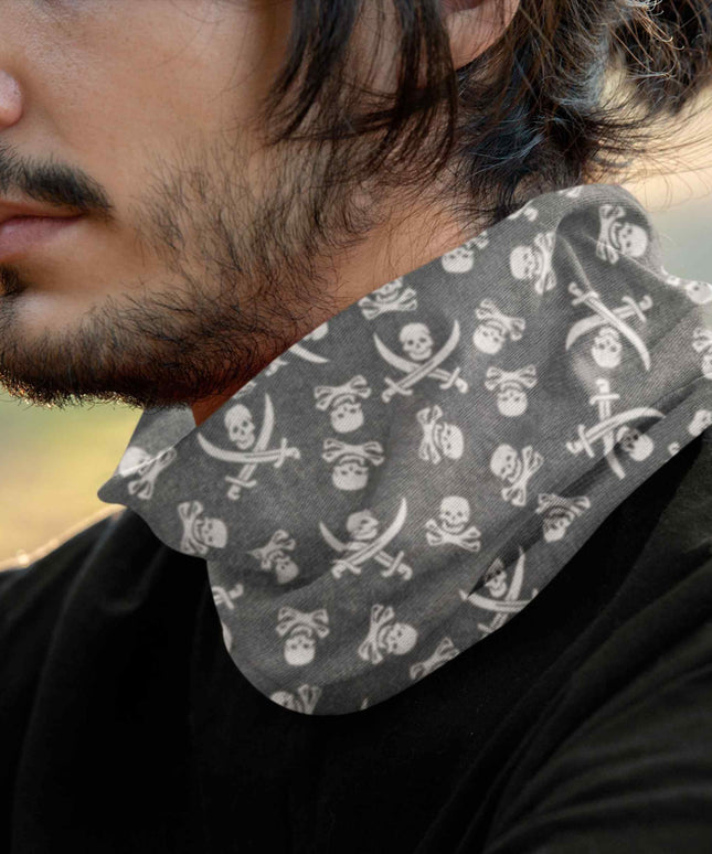 Pirate Skull Print Seamless Unisex Bandana