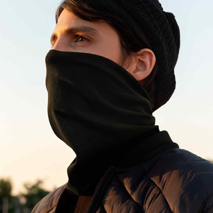 Plain Black Seamless Unisex Bandana