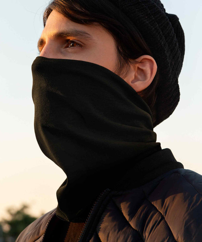 Plain Black Seamless Unisex Bandana