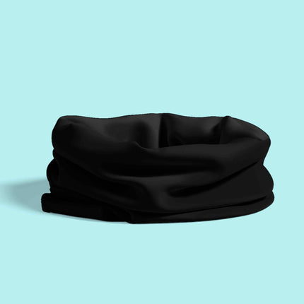 Plain Black Seamless Unisex Bandana