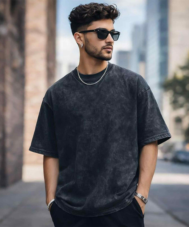 Plain Oversized Acid Wash T-Shirt