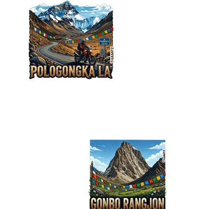Pologongka La & Gonbo Rangjon Fridge Magnet – Ladakh Travel Souvenir & Collectible