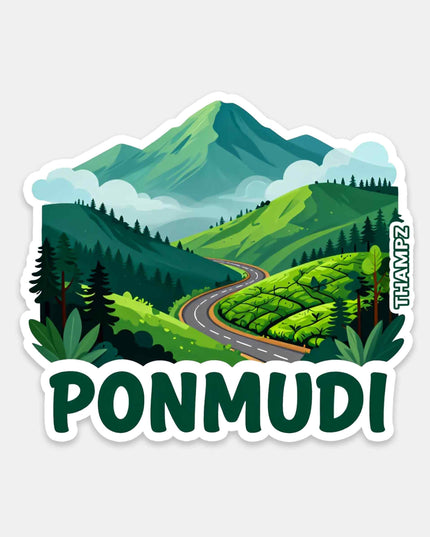 Ponmudi Hill Station Travel Sticker