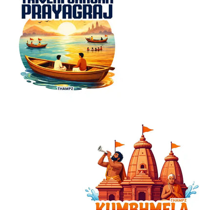 Prayagraj Kumbh Mela 3D Embossed Flexible Fridge Magnet
