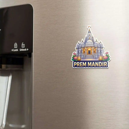 prem mandir fridge magnet