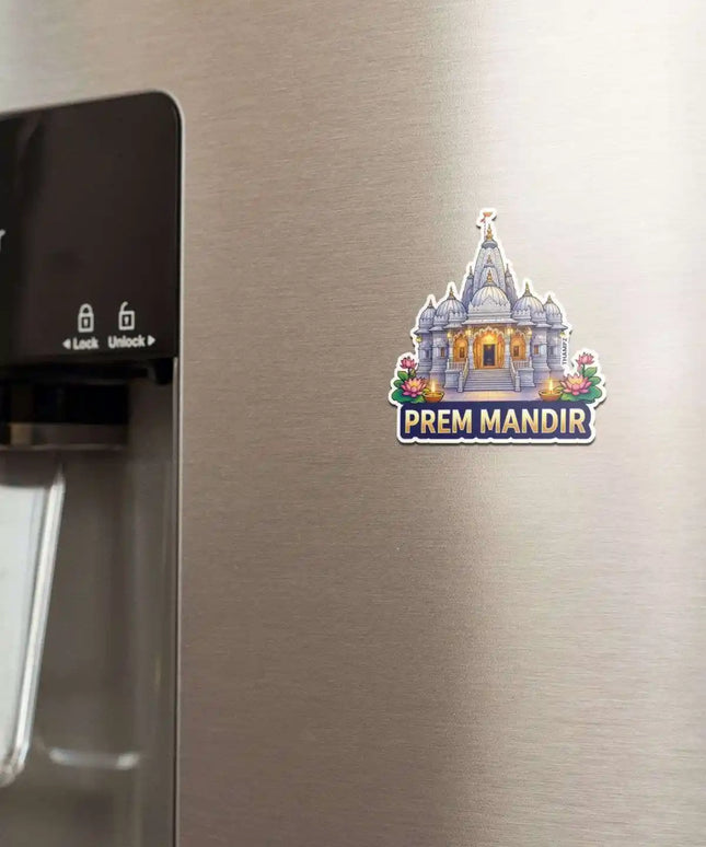 prem mandir fridge magnet