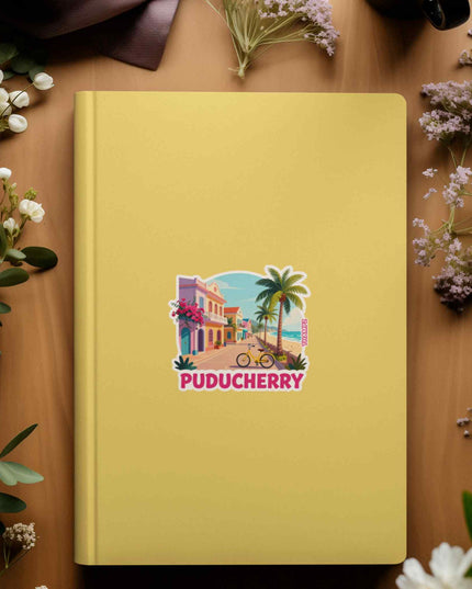 Puducherry Coastal Street Vinyl Travel Sticker