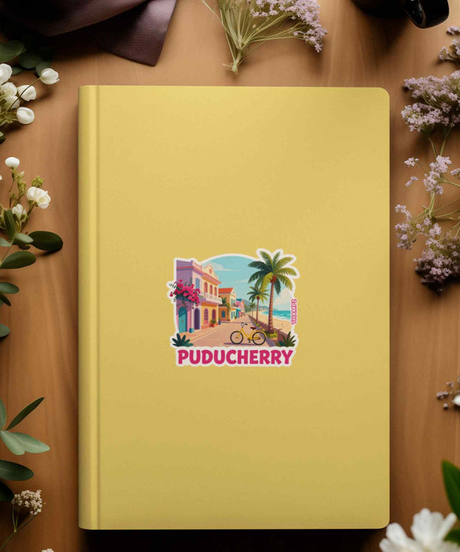 Puducherry Coastal Street Vinyl Travel Sticker