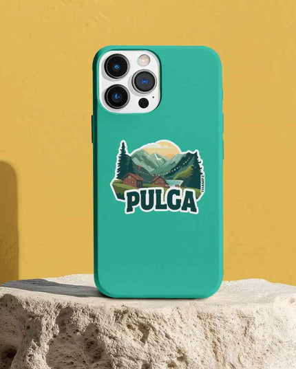 Pulga Mountain Village Vinyl Travel Sticker