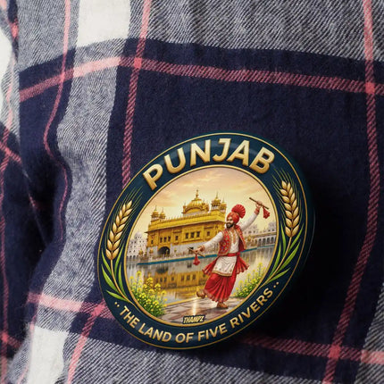 Punjab Golden Temple Pin Badge – Sikh Heritage Travel Souvenir