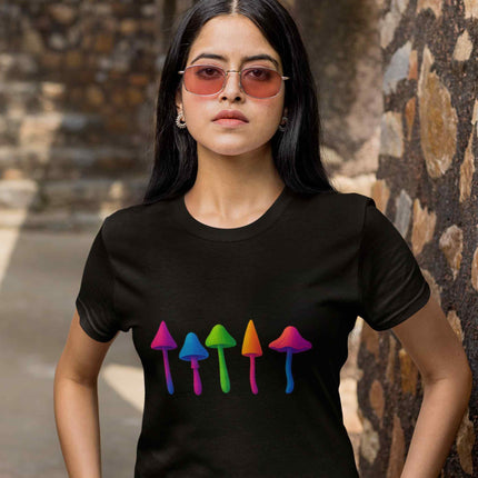 Rainbow Mushroom Oversized T-Shirt