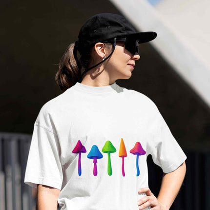Rainbow Mushroom Oversized T-Shirt