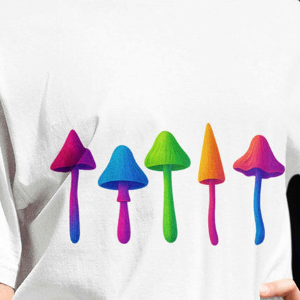 Rainbow Mushroom Oversized T-Shirt