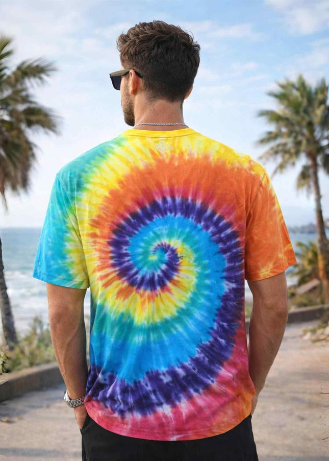 Rainbow Spiral Unisex Tie & Dye T-Shirt