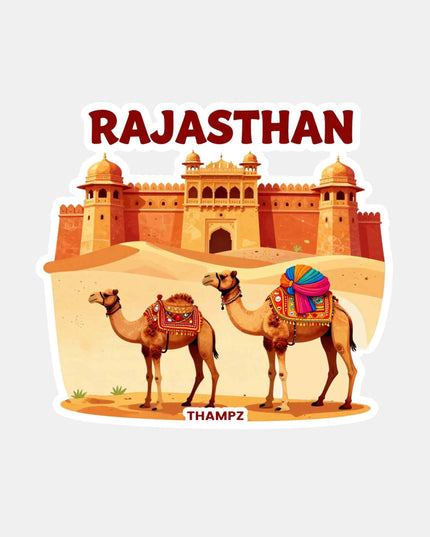 Rajasthan Desert Fort Adventure Vinyl Sticker