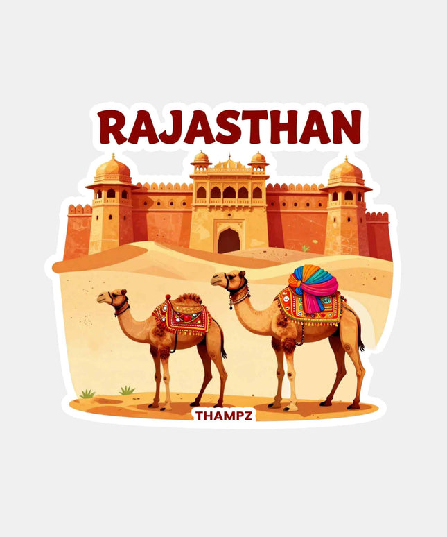 Rajasthan Desert Fort Adventure Vinyl Sticker