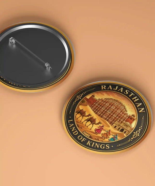 Rajasthan Hawa Mahal Heritage Pin Badge – Royal Travel Souvenir