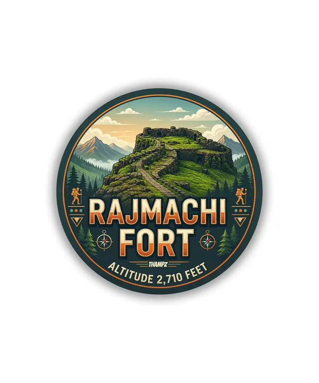 Rajmachi Fort Trek Pin Badge – Historic Fort Travel Souvenir
