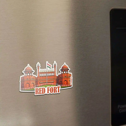 red fort fridge magnet