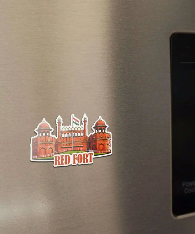red fort fridge magnet