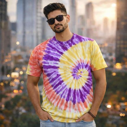 Retro Colorburst Unisex Tie Dye T Shirt