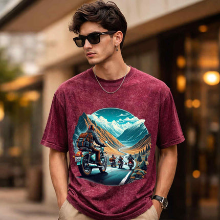 Ride Beyond Borders Oversized Unisex Acid Wash T-Shirt