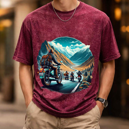 Ride Beyond Borders Oversized Unisex Acid Wash T-Shirt