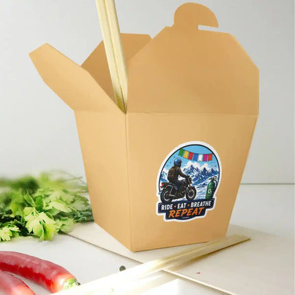 Ride Eat Breathe Repeat - Motorcycle Touring Glossy Vinyl Sticker