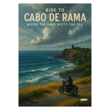 Ride to Cabo De Rama Poster – Where the Land Meets the Sea