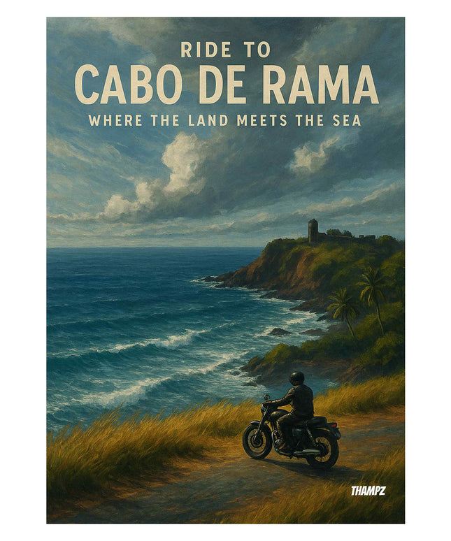 Ride to Cabo De Rama Poster – Where the Land Meets the Sea