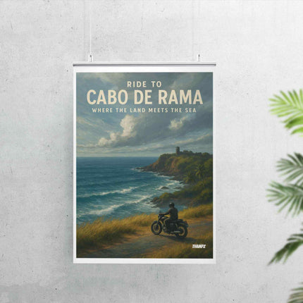 Ride To Cabo De Rama Poster Where The Land Meets The Sea