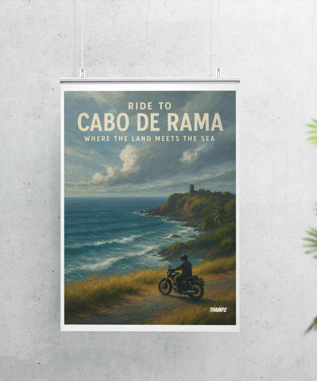Ride To Cabo De Rama Poster Where The Land Meets The Sea