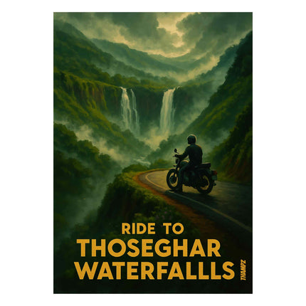 Ride To Thoseghar Waterfalls Poster Monsoon Rider Escape