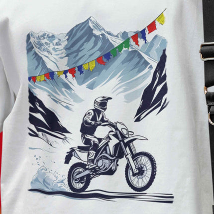 Rider & Mountain-Travel & Adventure Oversized T-Shirt
