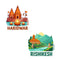rishikesh  haridwar 3d embossed flexible fridge magnet combo set of 2 05mm premium travel souvenir