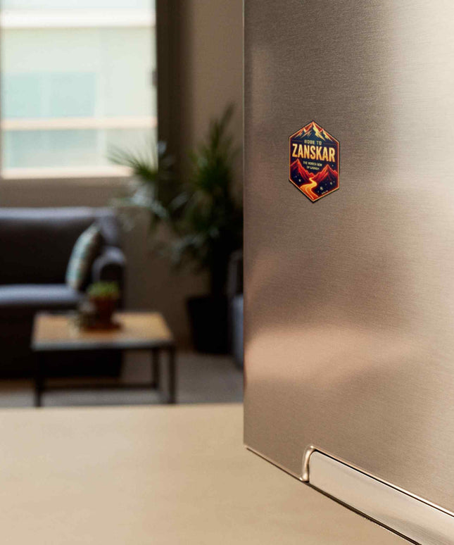 Road to Zanskar Fridge Magnet–The Hidden Gem of Ladakh Souvenir