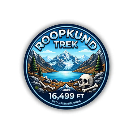Roopkund Trek Skull Lake Pin Badge – Uttarakhand Travel Souvenir