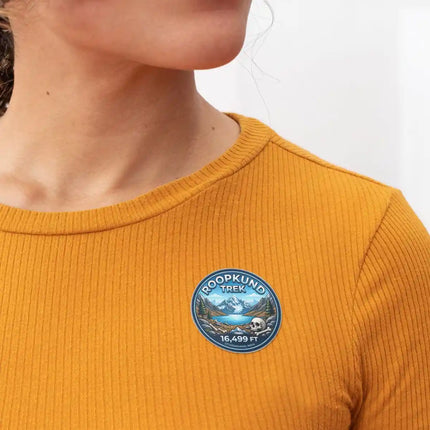 Roopkund Trek Skull Lake Pin Badge – Uttarakhand Travel Souvenir