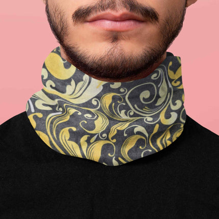 Royal Gold Swirl Seamless Unisex Bandana