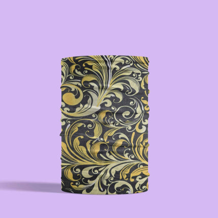 Royal Gold Swirl Seamless Unisex Bandana