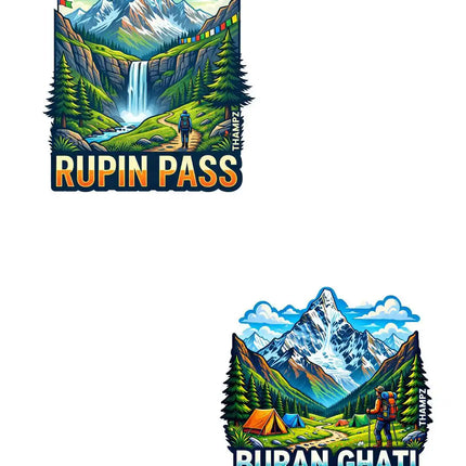 Rupin Pass Buran Ghati Pass 3D Embossed Flexible Fridge Magnet